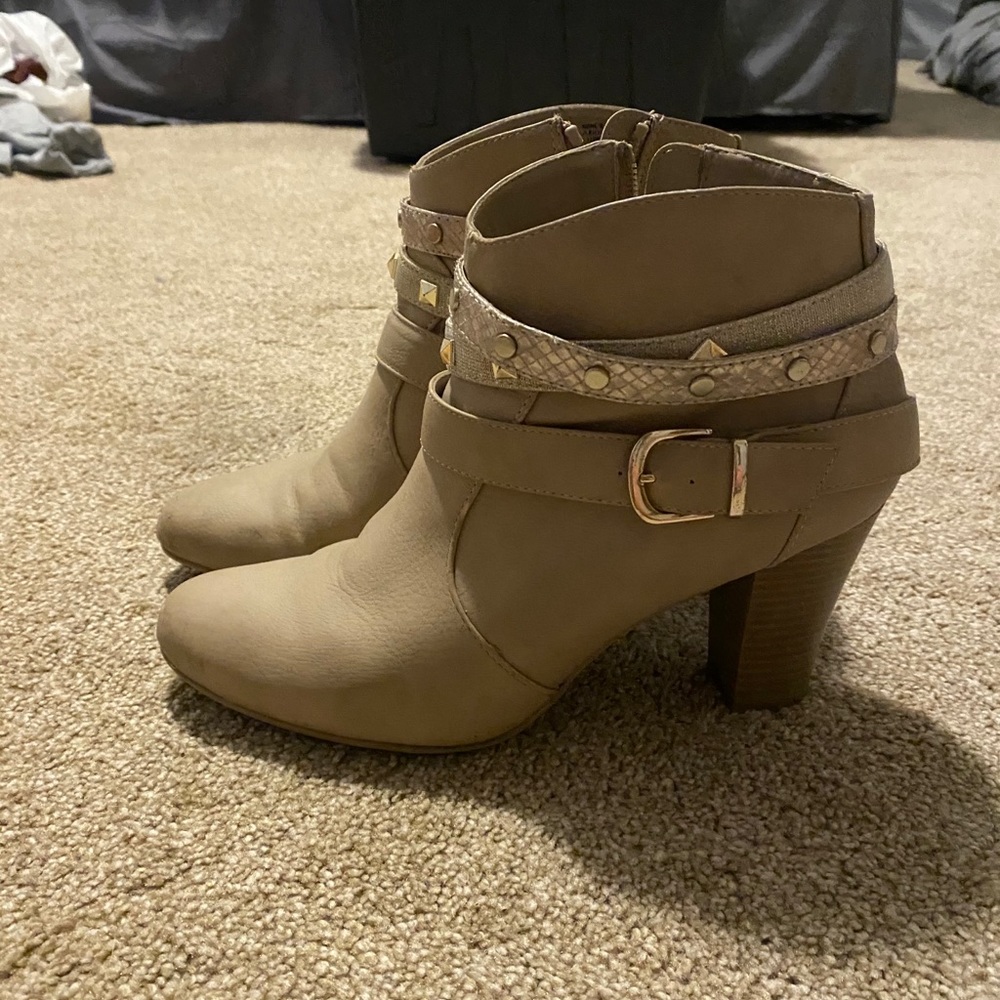 Tan booties
